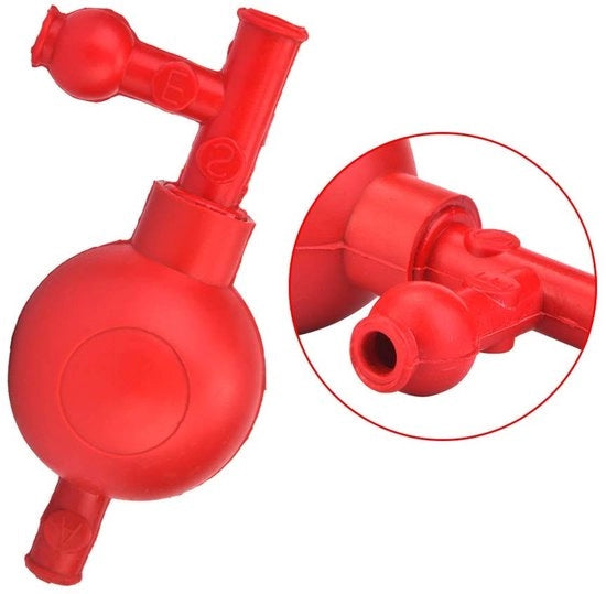 Pipettatore con grande capacità di aspirazione - Pipetta orizzontale - Gomma - Tre bocche - Duraturo - Sicuro da utilizzare - Bocchetta di aspirazione