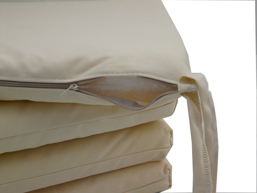 Set 2 Cuscini per Sedia da Giardino 40x40x5 cm in Dralon Allegro Ecru