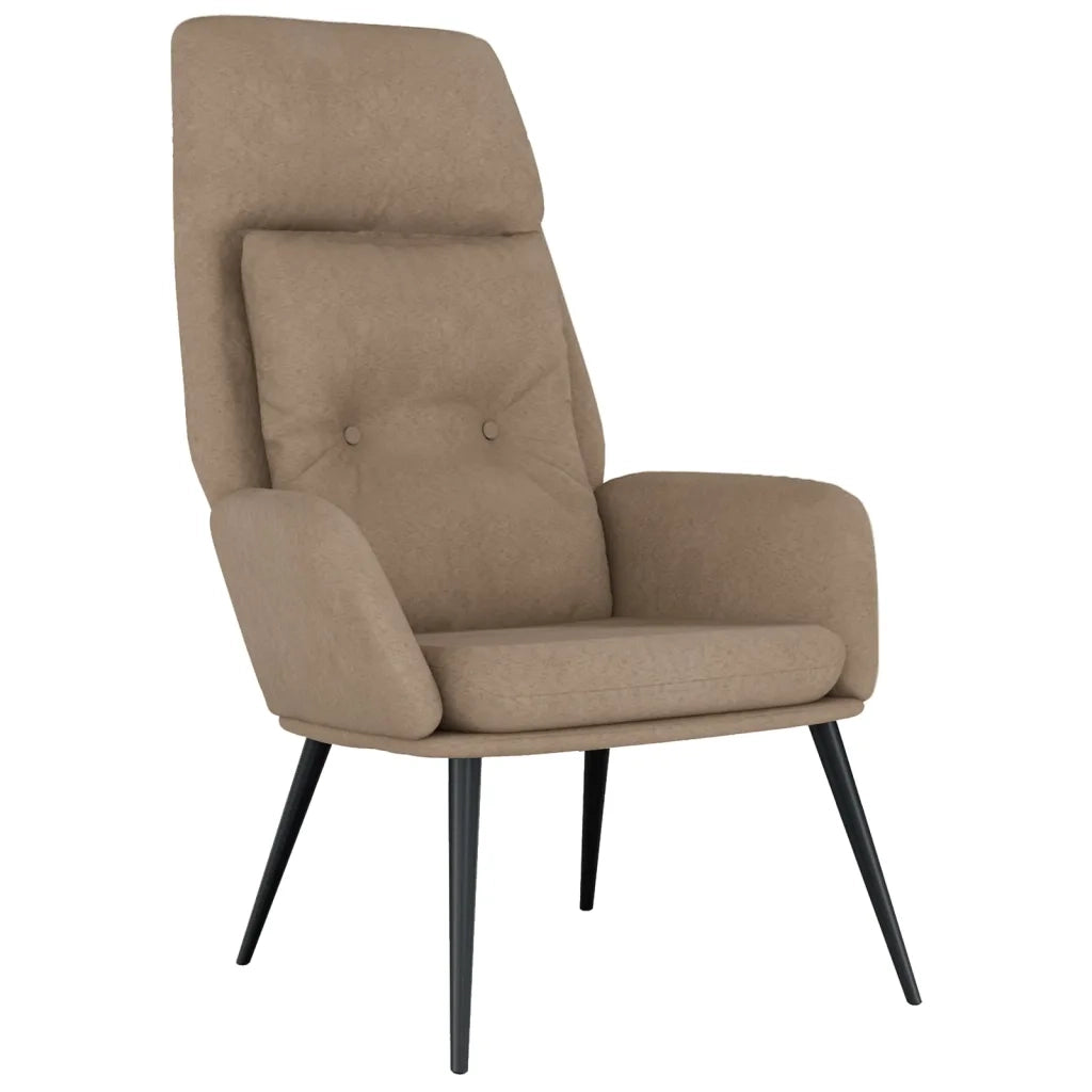 Poltrona Rilassante Tortora in Similpelle Scamosciata 341280