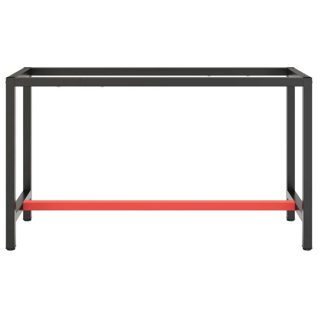 Telaio Banco da Lavoro Nero e Rosso Opaco 140x50x79 cm Metallo CFW5272289