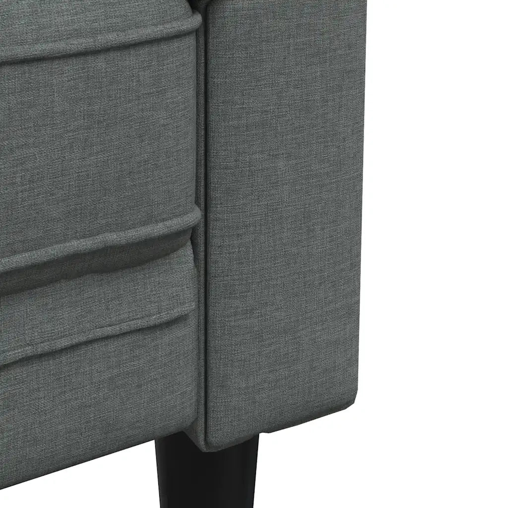 Divano Sedia-Poltrona Chesterfield Grigio Scuro in Tessuto
