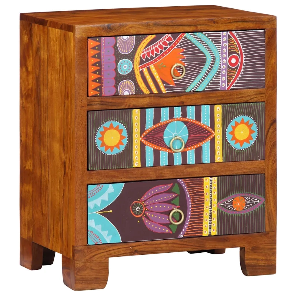 Credenza Multicolore 50x35x60 in Legno Massello di Acacia 4016501