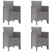 Sedia da Giardino 4 pz | Sedie da Esterno Grigio chiaro 53 x 49 x 85 cm