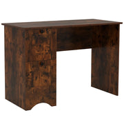 Scrivania per computer 109 x 50 x 75 cm con 2 cassetti per riporre oggetti in modo pratico design contemporaneo legno MDF marrone 20_0010859