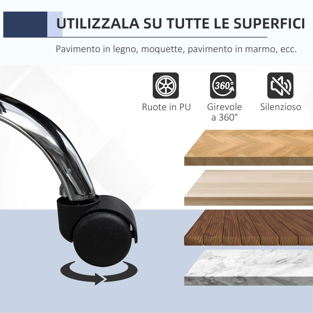 Sedia da ufficio presidenziale ergonomica basculante e imbottita ¨C zephmum ¨C nera, 62x76x110-119cm