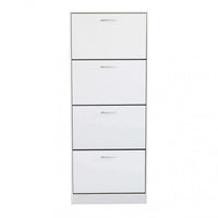 Scarpiera Wendy 60x24x150 h cm in Legno Bianca