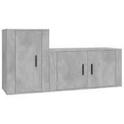 Set di Mobili Porta TV 2 pz | Armadietto TV | Mobile Porta TV Grigio Cemento in Legno Multistrato