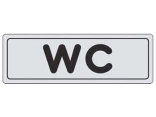 TARGHETTA ADESIVA WC- - cm.15X5h. - 10 pezzi