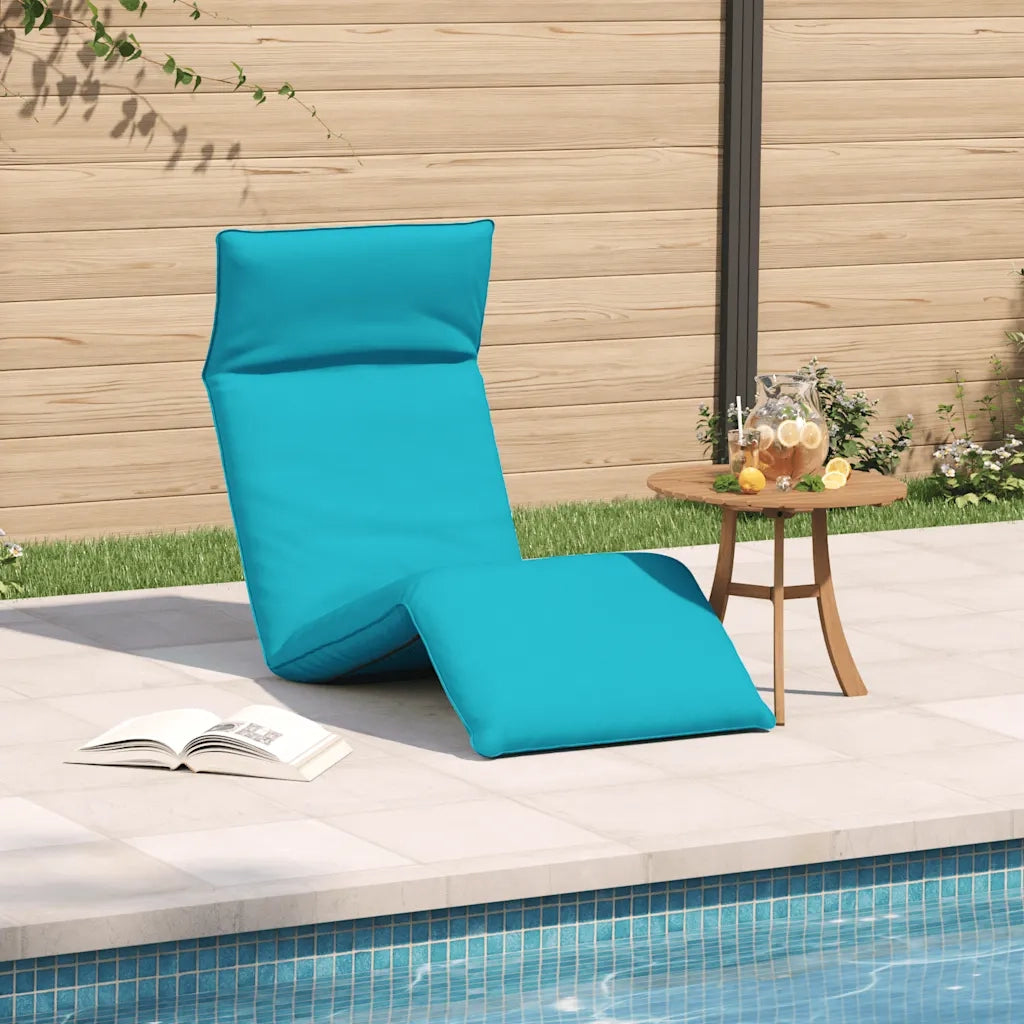 Lettino Pieghevole Turchese 175x54x8,5 cm in Tessuto Oxford 4019767