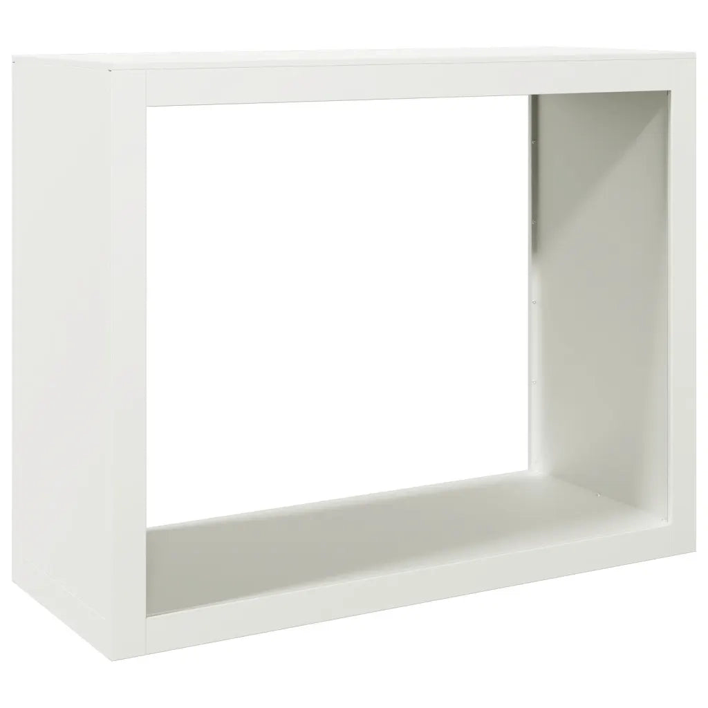 Rastrelliera per Legna da Ardere-Portalegna Bianca 100x40x80 cm in Acciaio