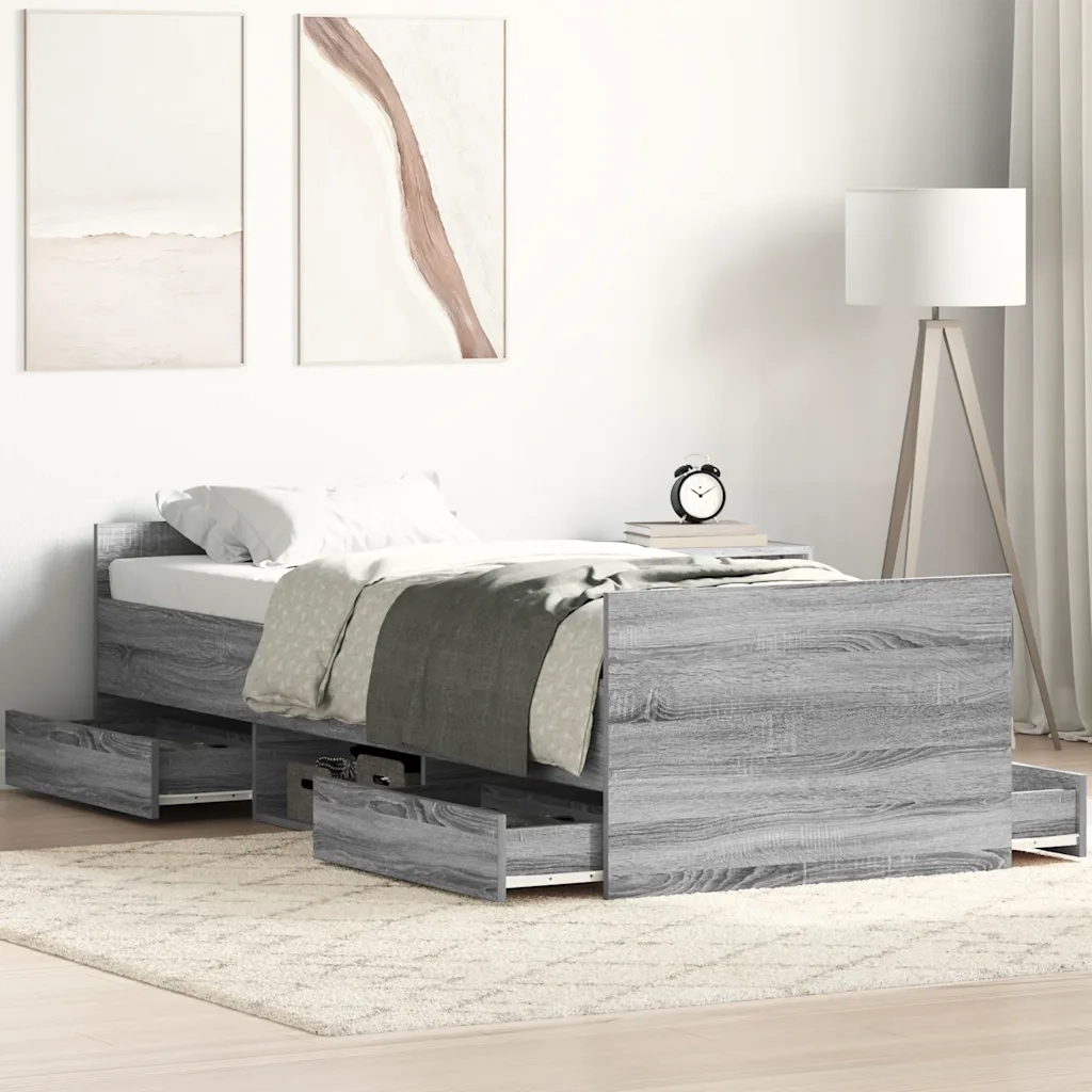Giroletto senza Materasso Rovere Sonoma 90x190 cm 3203815