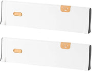 Organizzatore di cassetti regolabile da 2 pezzi, distributore di cassetti espandibile per camera da letto/bagno/cucina/ufficio (arancione)