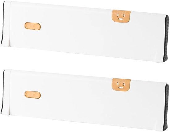Organizzatore di cassetti regolabile da 2 pezzi, distributore di cassetti espandibile per camera da letto/bagno/cucina/ufficio (arancione)