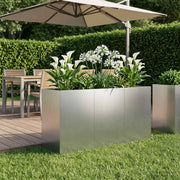Vaso da giardino Argento 120 x 40 x 60 cm Acciaio zincato 8005895