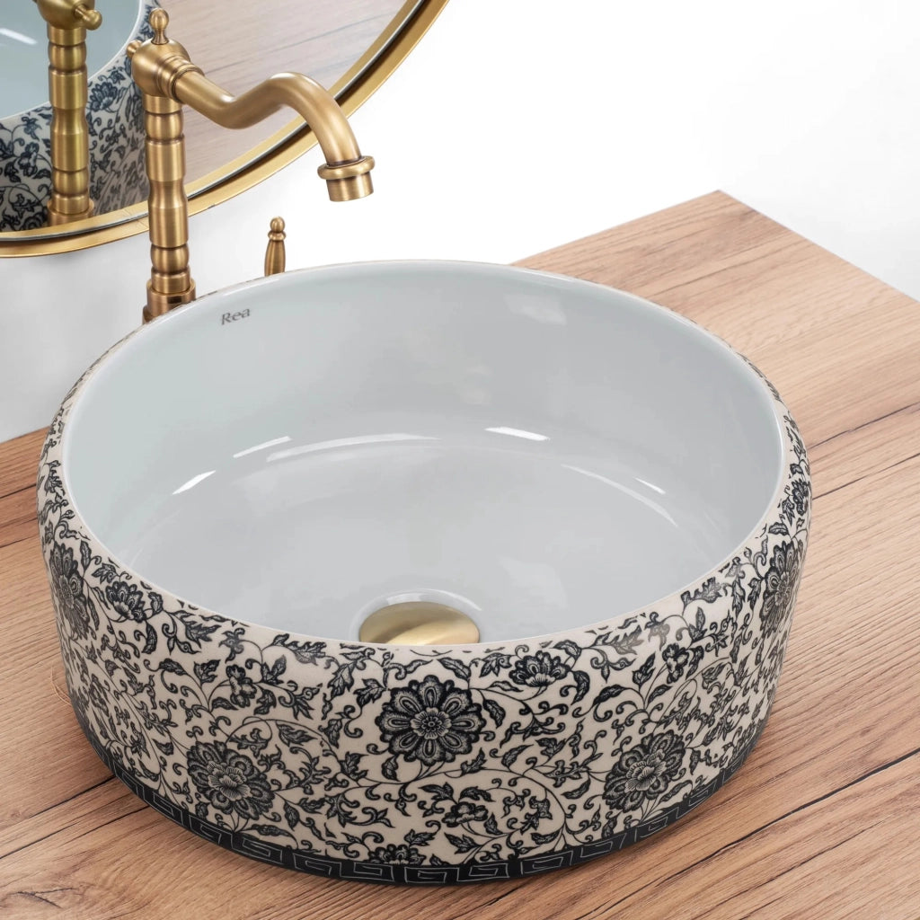 Lavabo Da Appoggio Rea Florisa