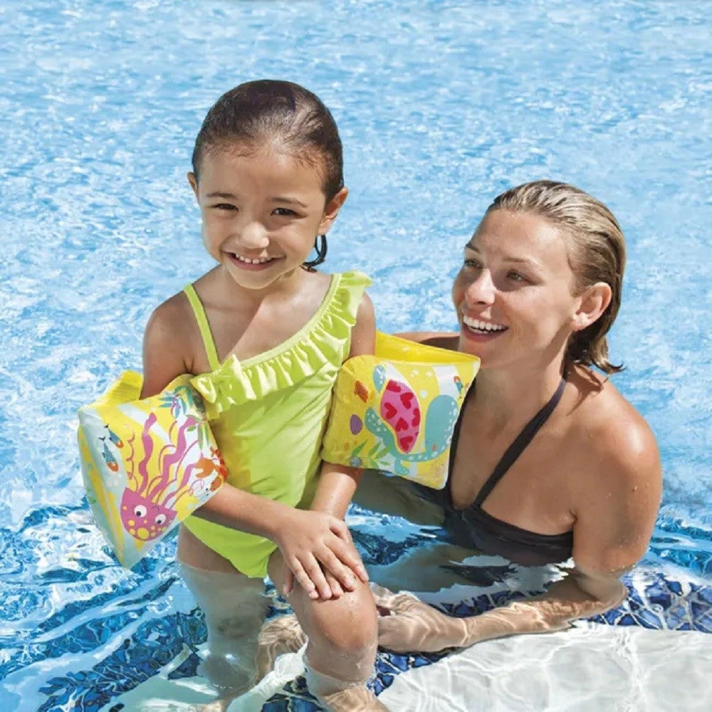 Trade Shop - Braccioli Stampa Fondo Marino 23x15 Cm Gonfiabili Per Bambini Piscina Mare 56666 -