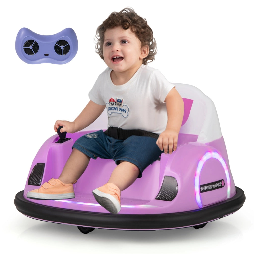Auto a paraurti per bambini con luci LED connessione wireless musica e suoni, Auto a scoppio per bambini dai 18+ mesi Rosa-Macchinine giocattoli