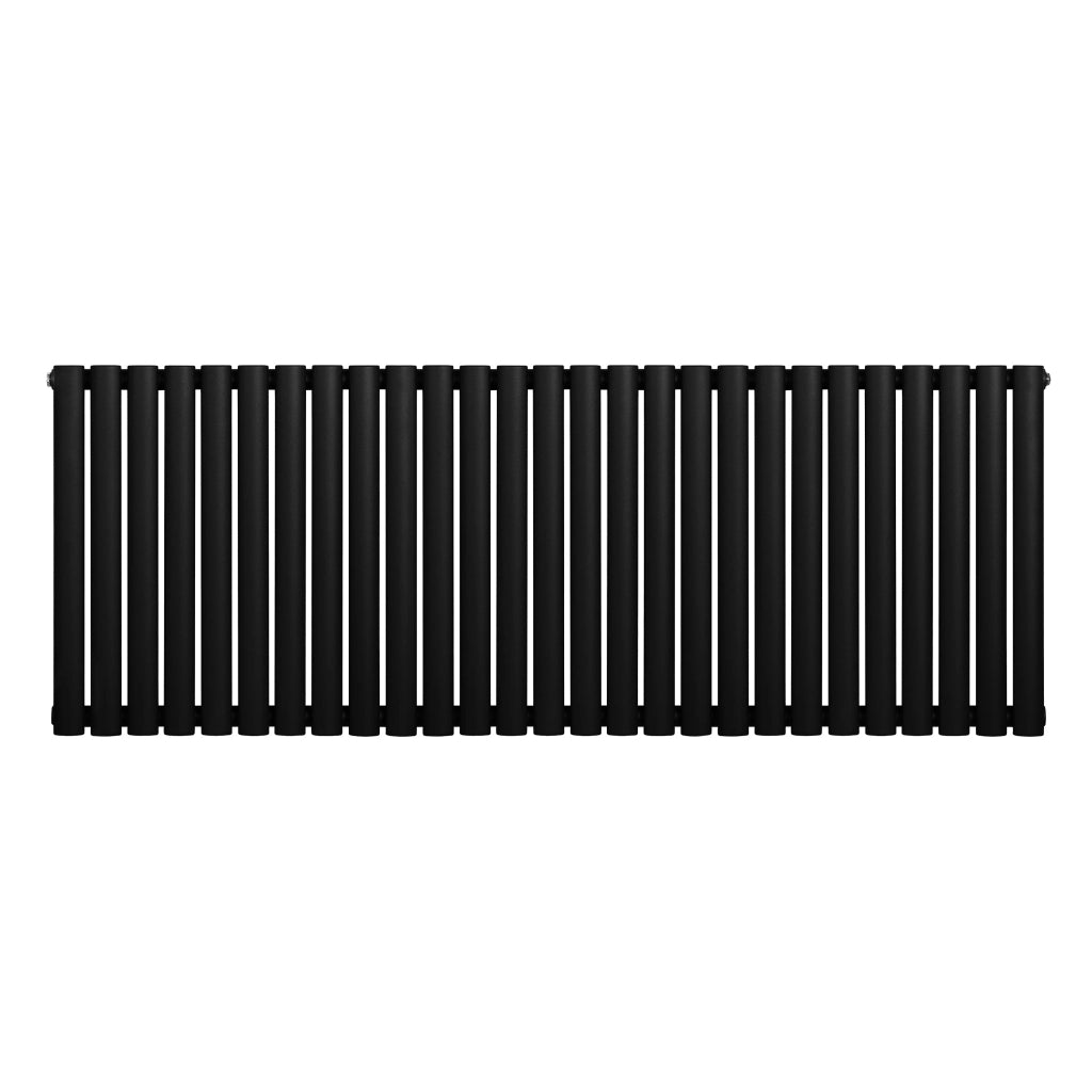 Radiatore Orizzontale Design Ovale Colonna Singola Nero 600x1620 mm
