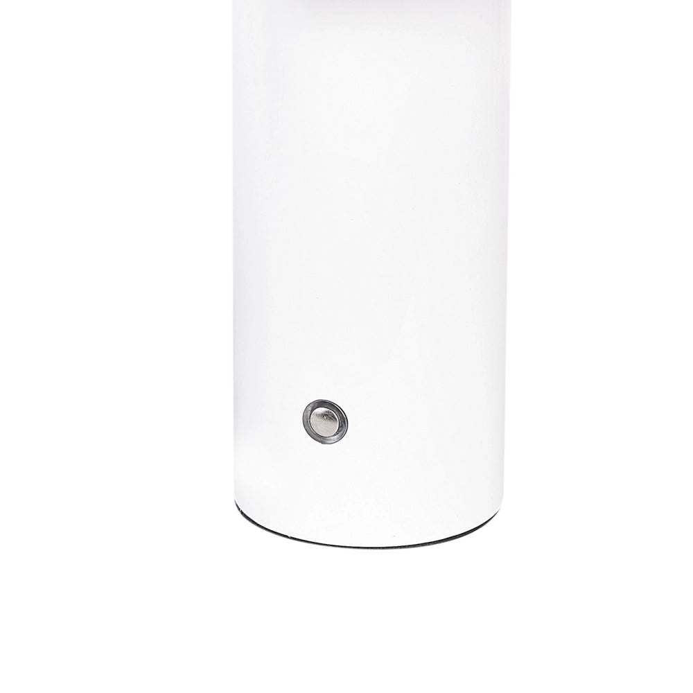 Lampada da tavolo senza fili in ferro bianco per interni e per esterni