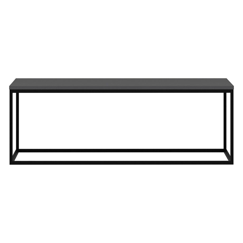 Arcella, Tavolino da Salotto Forma Rettangolare, 120x60x42h cm Nero Antracite