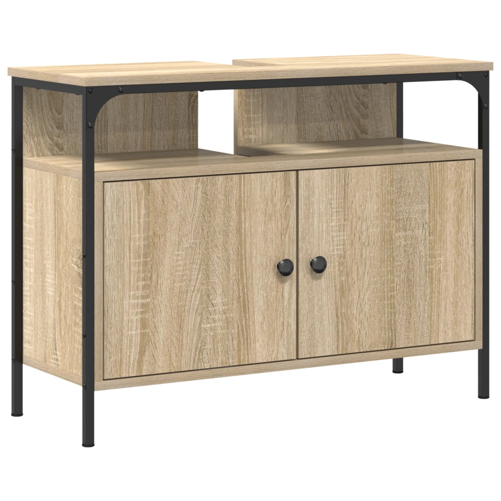 Mobile bagno  in rovere Sonoma 80x30x60 cm in legno ingegnerizzato