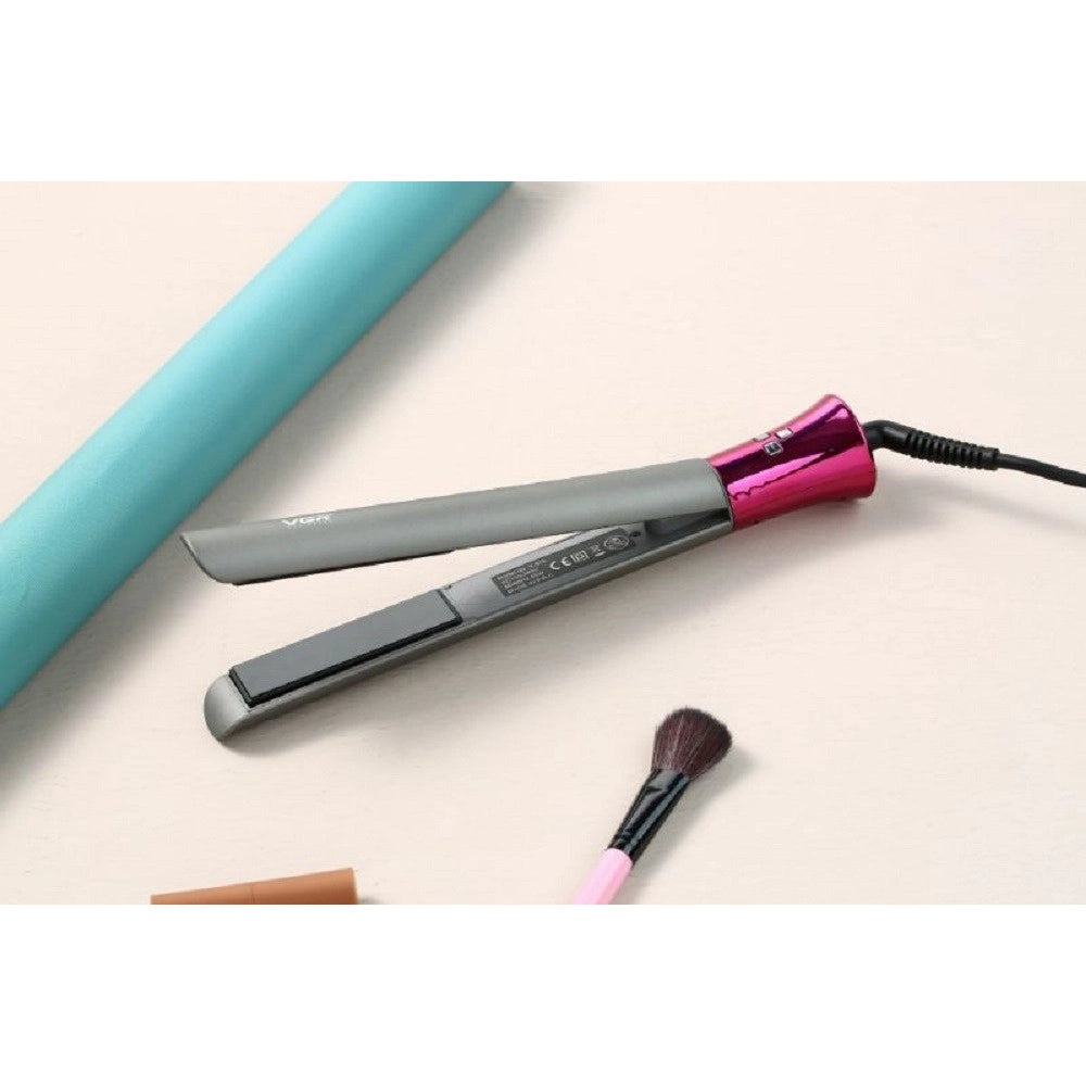 Trade Shop - Piastra Capelli Lisci Professionale Rivestimento In Ceramica Diplay Lcd Vgr V575 -