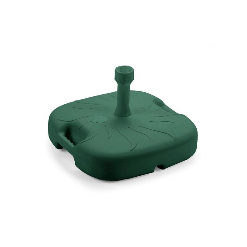 SUPPORTO BASE OMBRELLONE DA GIADINO IN PP 45 X 45 X 16 CM COLORE VERDE - 18L