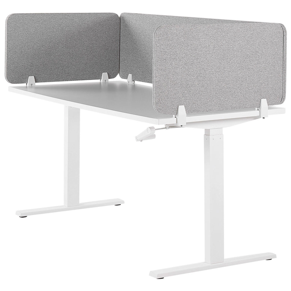 Pannello Divisorio Grigio Chiaro Fonoassorbente 180 x 40 cm in Plastica PET