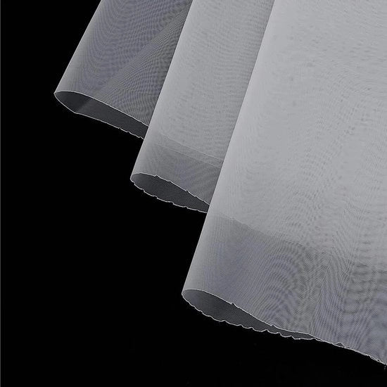 Tela di nylon a mesh con stampa a vapore, larghezza 100 cm, 5,5 metri, colore bianco