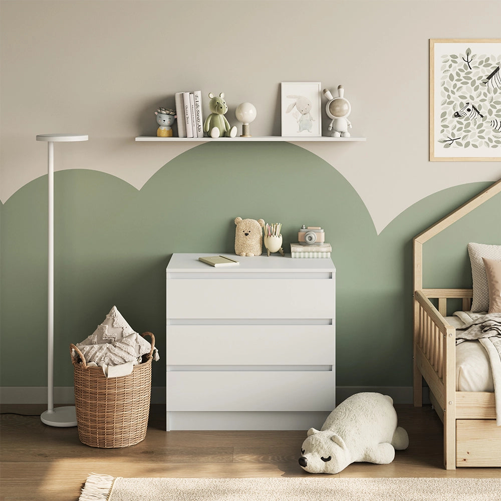 Vicco Fasciatoio Bianco 80 x 85.4 cm con 3 cassetti
