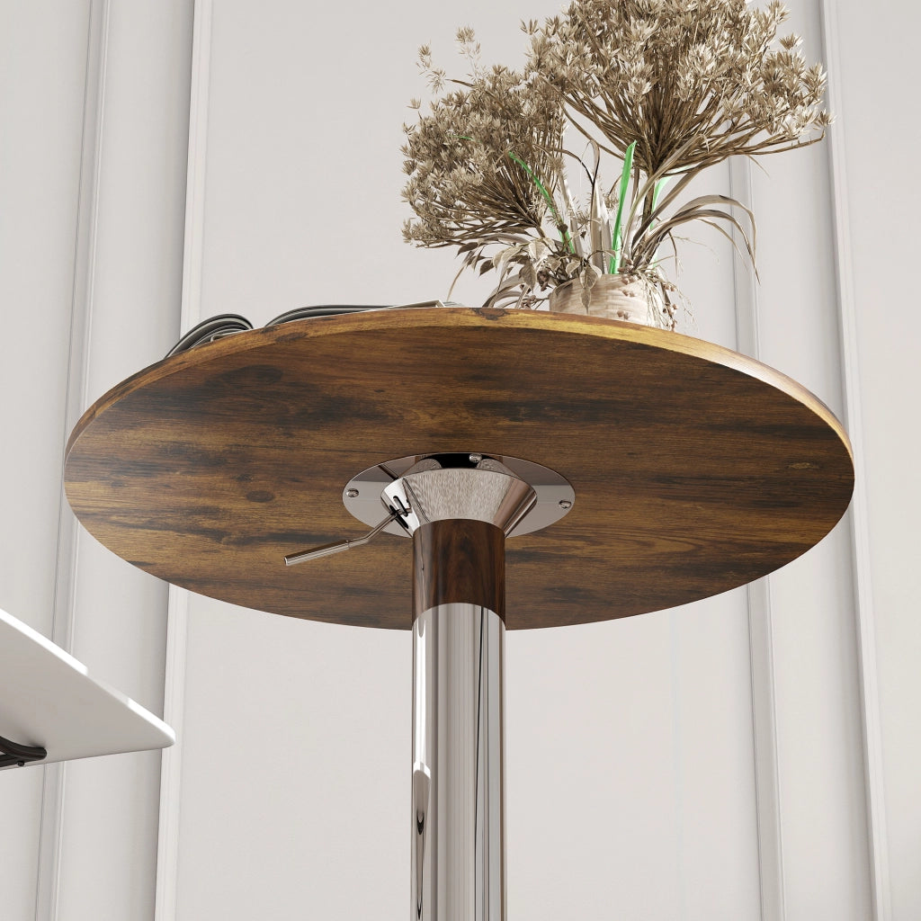 Tavolo bar regolabile 67-93 cm ¨C Xylo ¨C Piano girevole 360¡ã marrone
