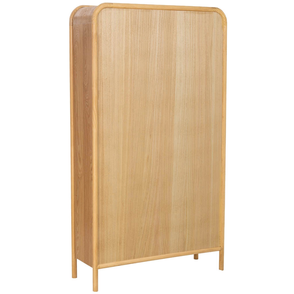 Mensola in legno e rattan marrone 100x35x179h cm
