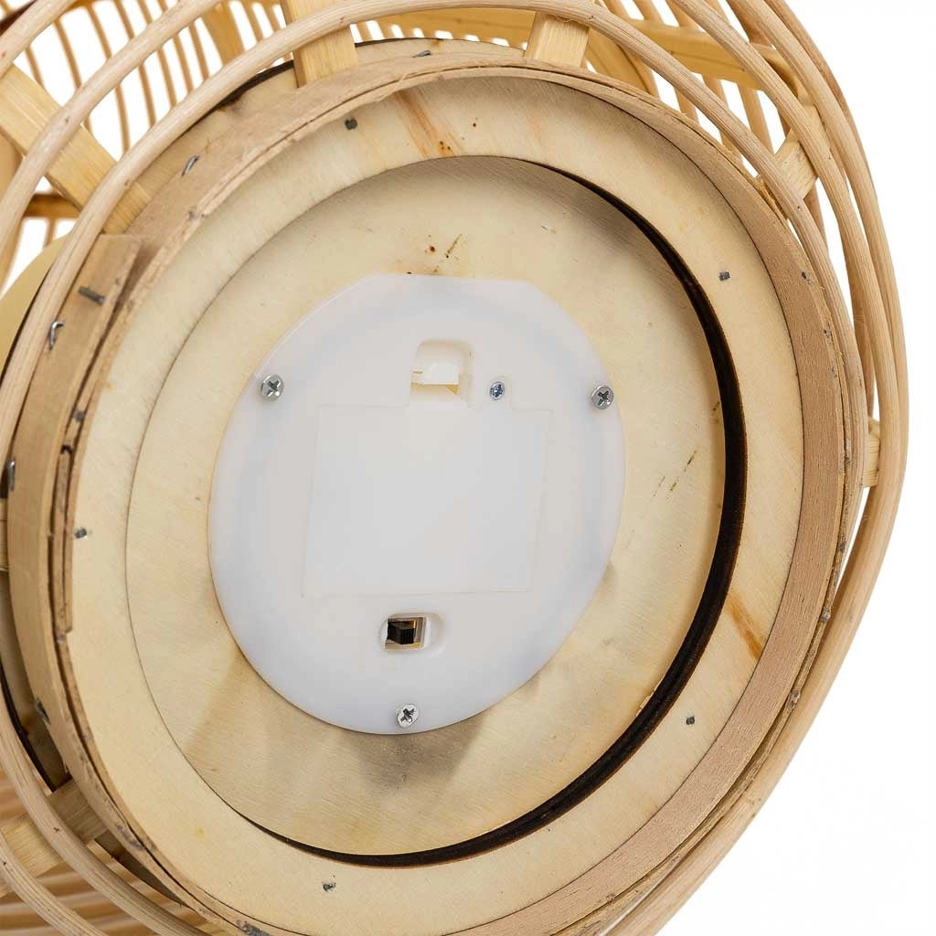 Lanterna portacandela con candelaLED in bambù e rattan marrone d29x48h