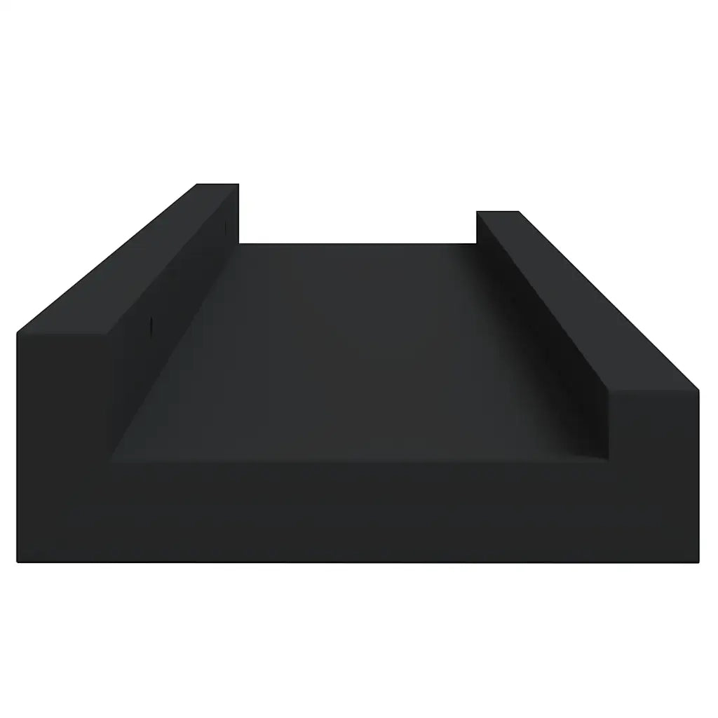 Mensole con Sporgenza 2 pz Nere 40x9x3 cm MDF cod mxl 62873