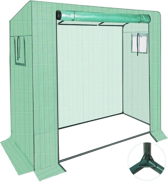 Cassa per piante 200 x 77 x 169/156 cm con rivestimento in PE