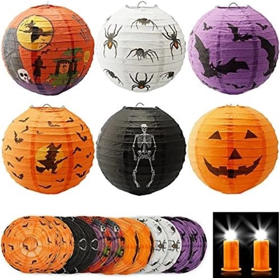Set di decorazione per lanterne di carta per Halloween