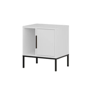 Comodino in legno "Glynn" - 45 x 35 x 50 cm - Bianco