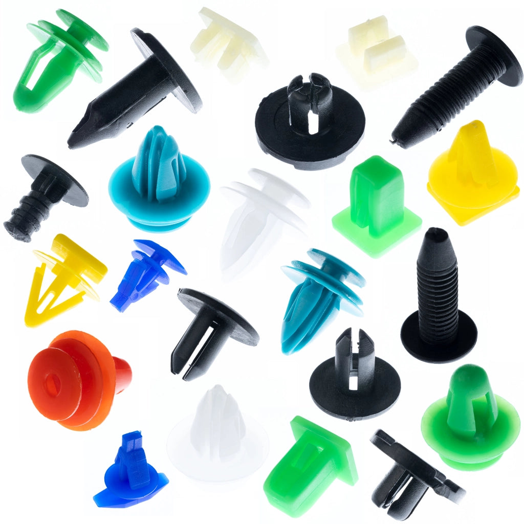 Set di Rivetti Universali per Auto Rosfix – 200 Pezzi | Materiale Plastico, Multicolore, Lunghezza 1-4 cm