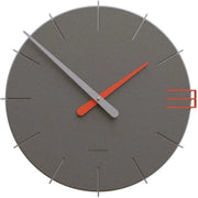 Orologio da Parete 42 cm - Design Rond con Lettura Facile, Modello Mike in Grigio Sabbia. Meccanismo Silenzioso.