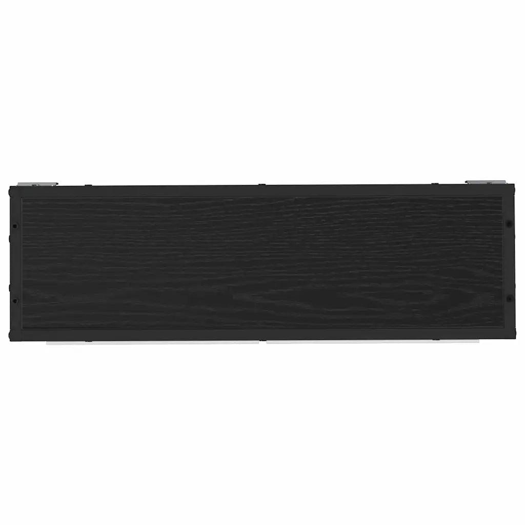 Scaffale da parete con lo scaffale Rovere Nero 65 x 20 x 60 cm