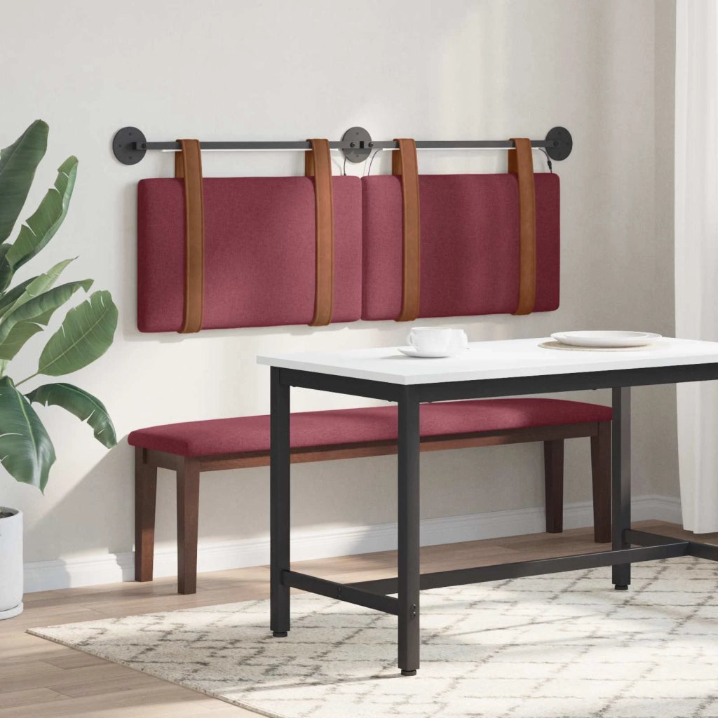 Testiera sospesa Con luce LED Rosso Vino PU Antico