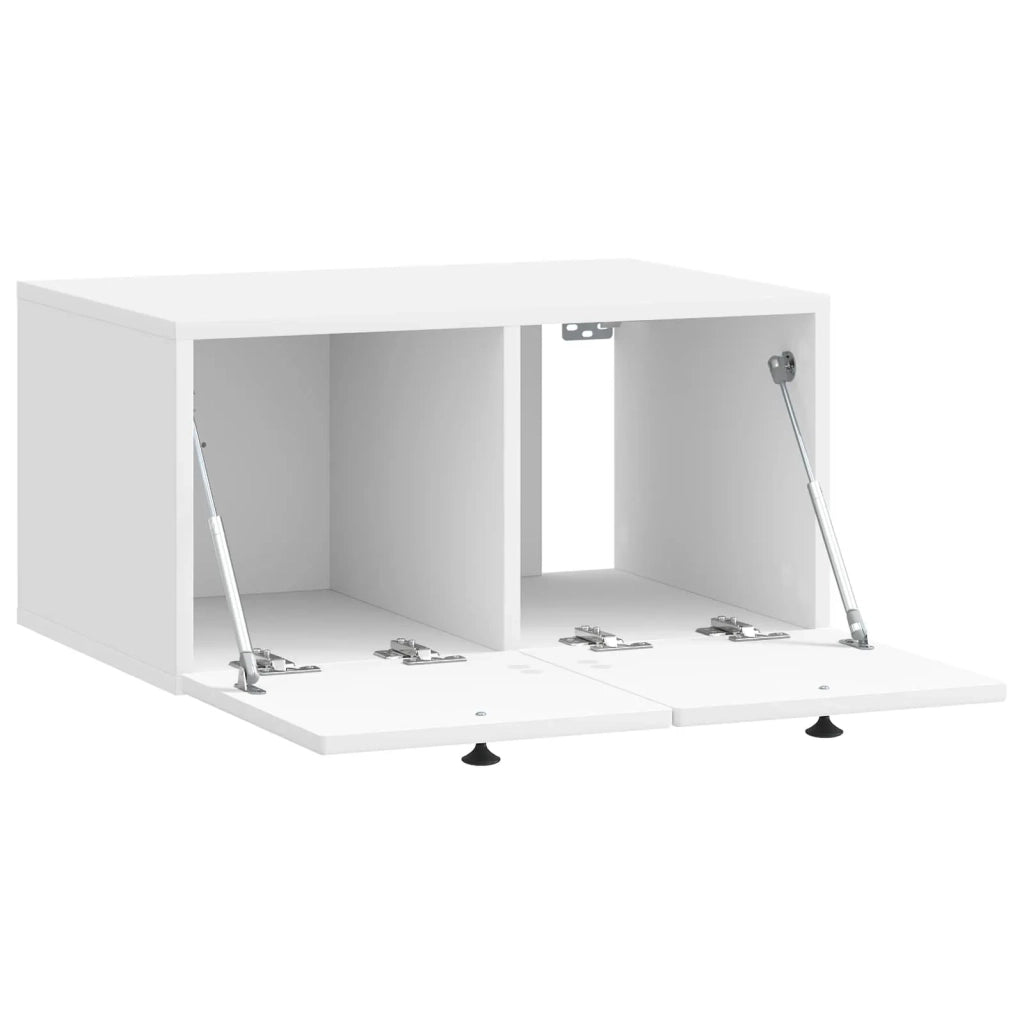 Mobile Porta TV da Muro Bianco Lucido 59,5 x 41 x 30 cm 897999