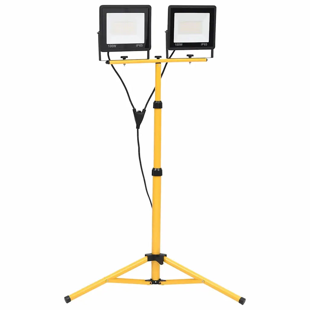 Faretto a LED con Treppiede 2x100 W Bianco Caldo
