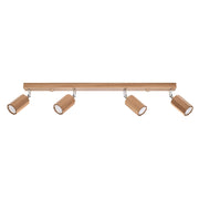 Plafoniera Pure Lume Ruvano 4 faretti rovere scuro GU10