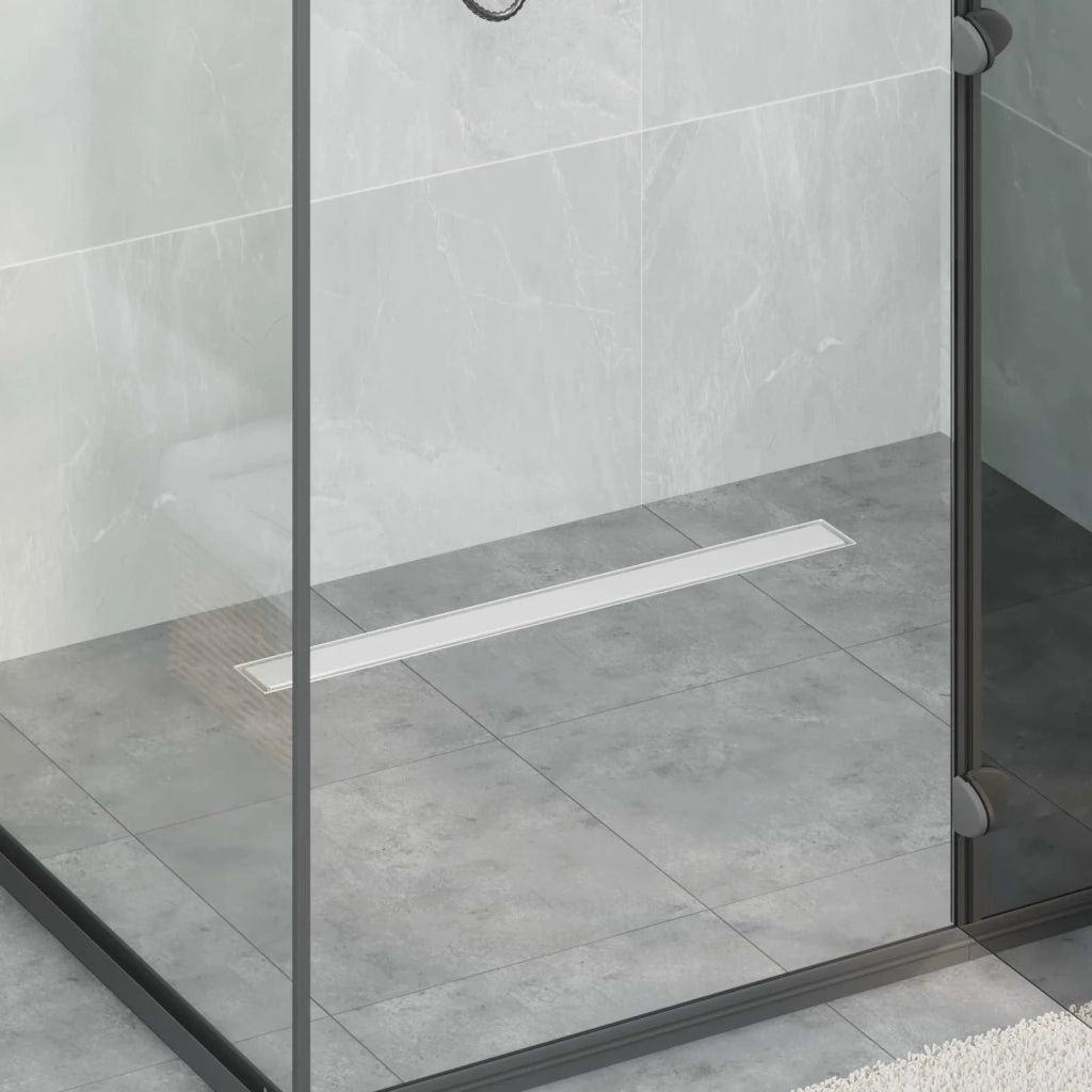 Scarico doccia 2-in-1 con sifone a 360° Argento 70 cm