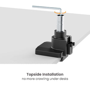 Braccio monitor da scrivania Supporto per schermi da 17 a 49" conforme a VESA, con molla a gas