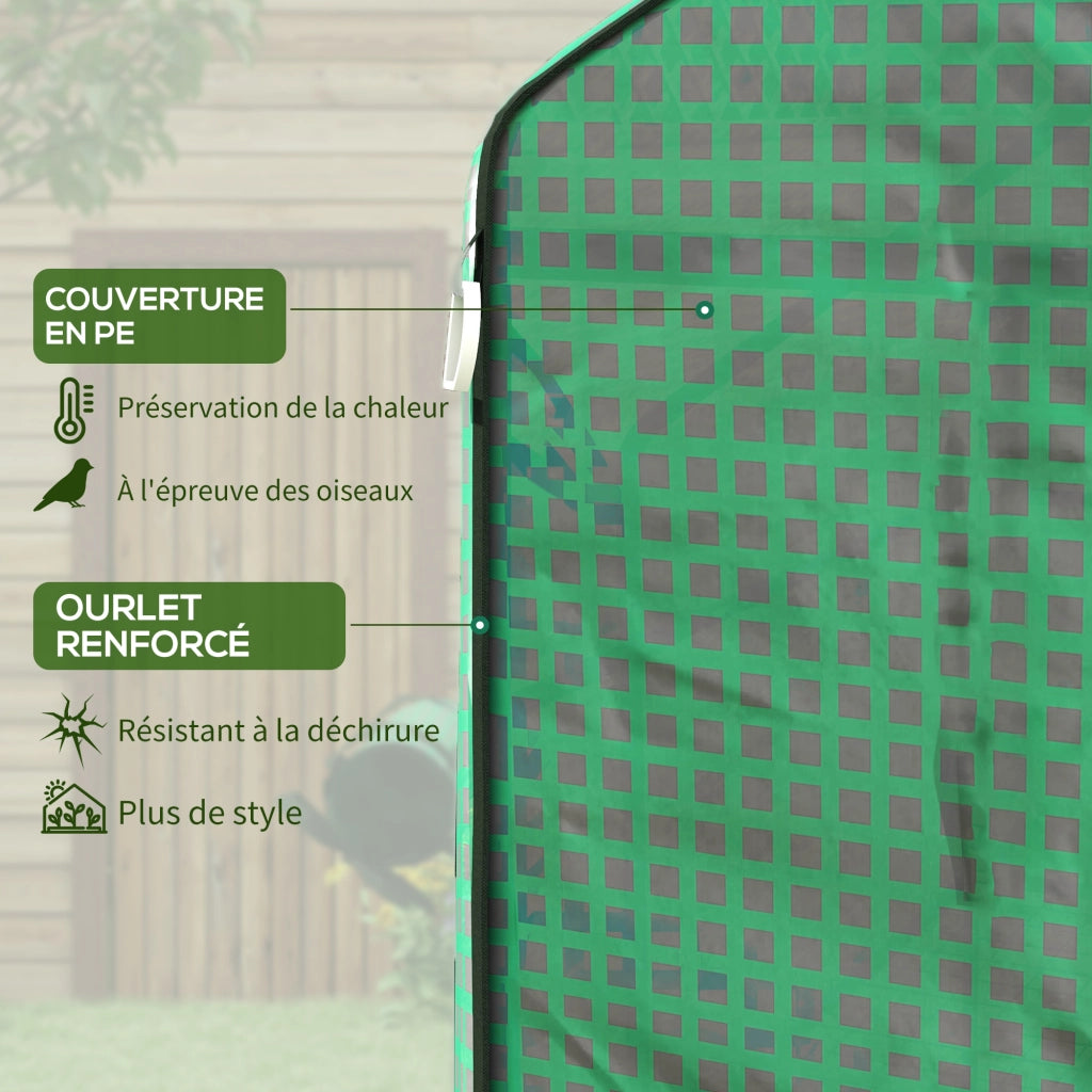 Tenda da giardino ¨C zephmum ¨C 140x143x190 cm verde con finestra e porta