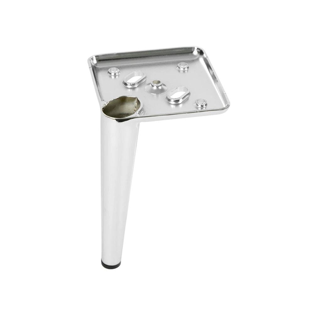 Piede in metallo per mobili e complementi d'arredo Ago17 cromato H 17cm.