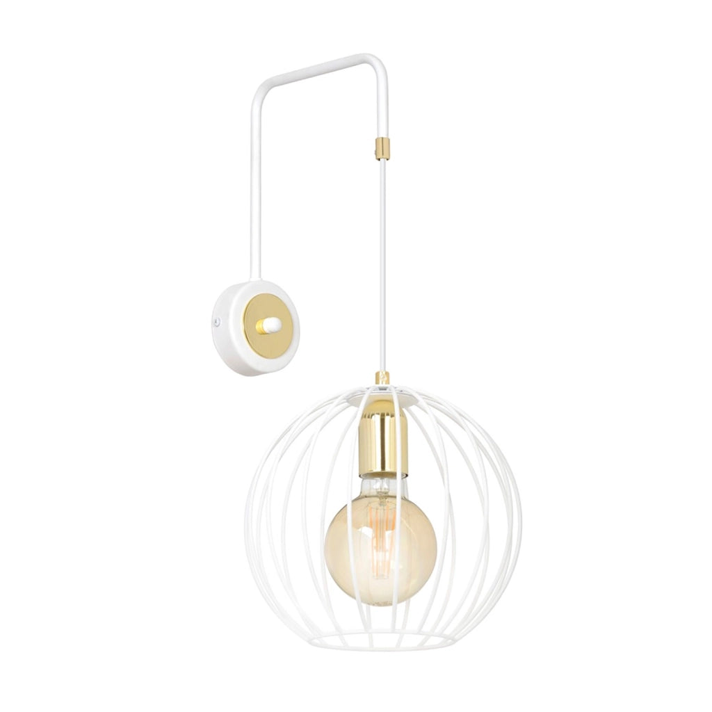 Applique Contemporaneo Omoikane Acciaio Bianco 1 Luce E27 Ip20