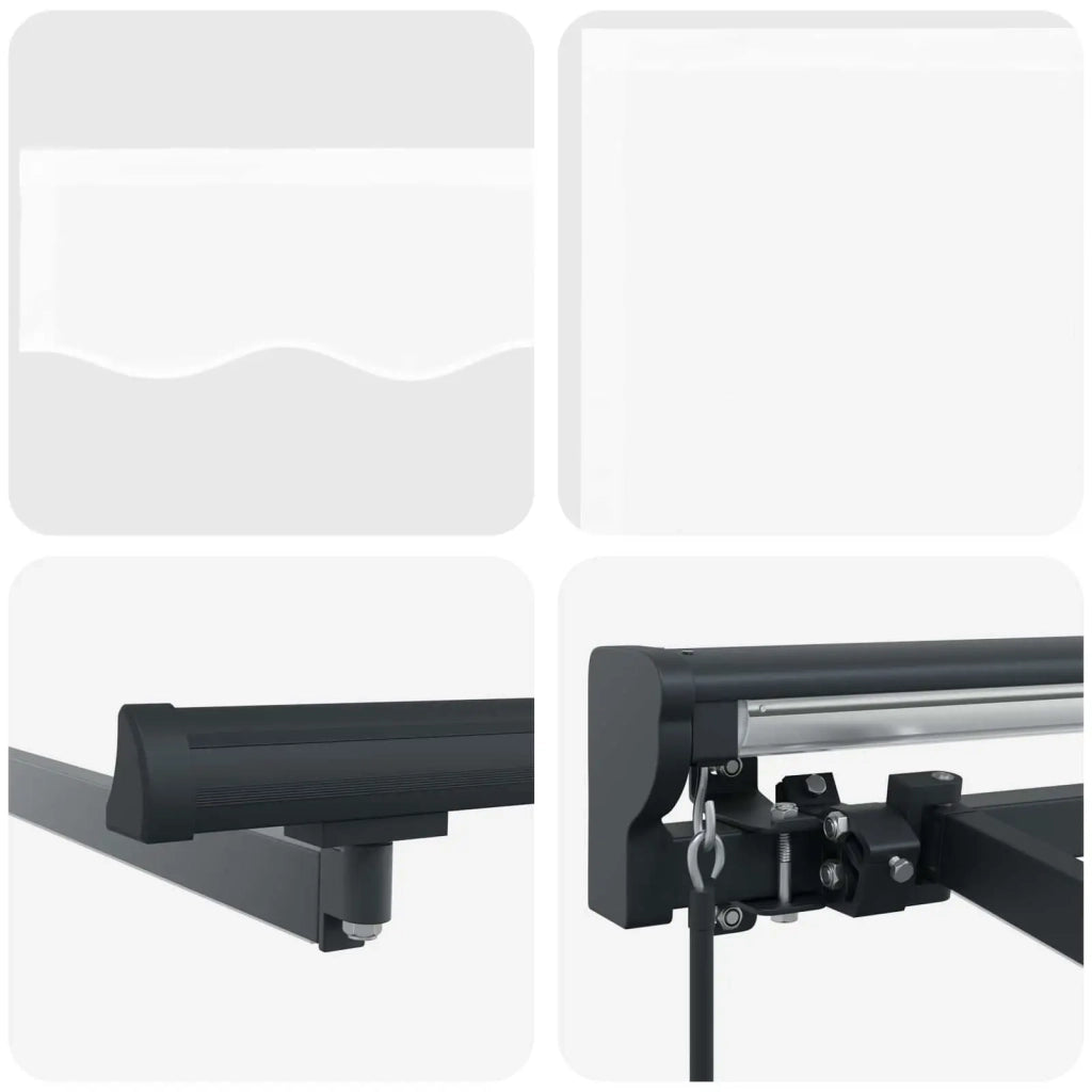 Cornice per Tenda Manuale con LED Bianco e Antracite 5 x 3 m 3420928